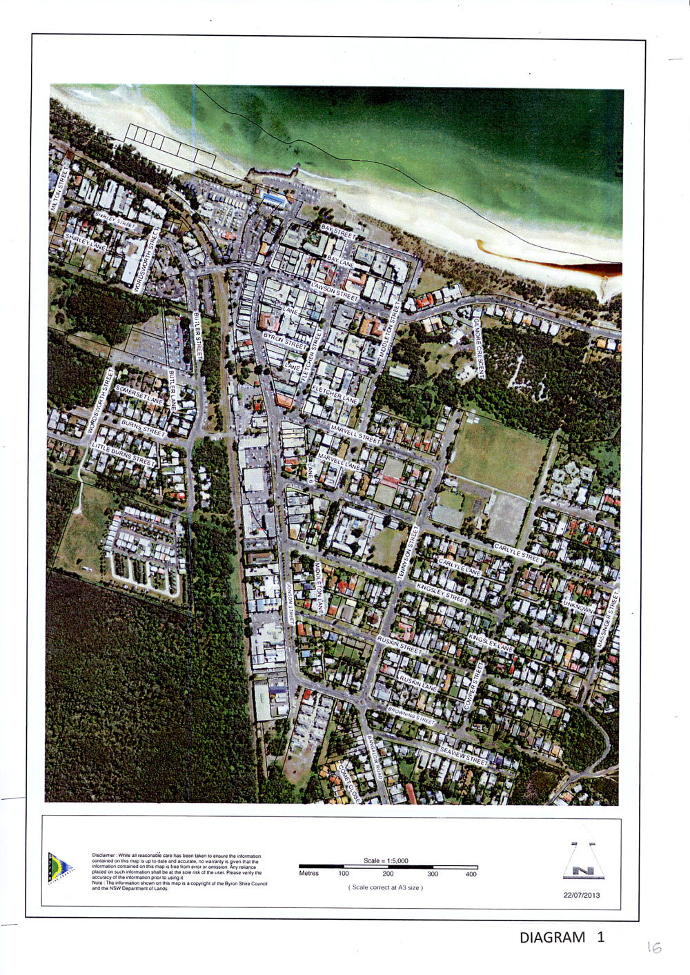 BYRON BAY TOWN CENTRE MASTER PLAN aerial view